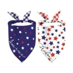 Patriotic Dog Bandanas, Reversible Dual-layer 2 Pack, Freedom Independence Day