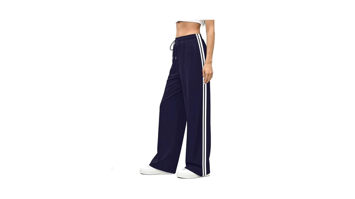 Alimasha Womens Track Pants Wide Leg Athletic Gym Running Sweatpants