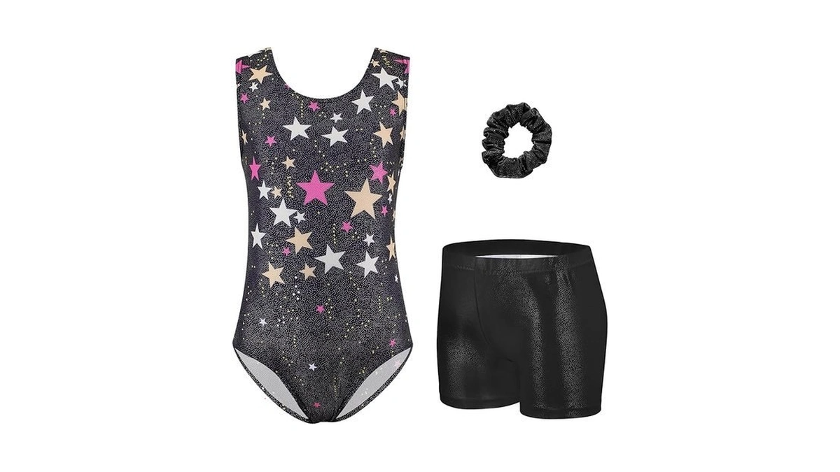Zaclotre Gymnastics Leotards For Girls Sparkly Sleeveless Dance Unitards Biketards