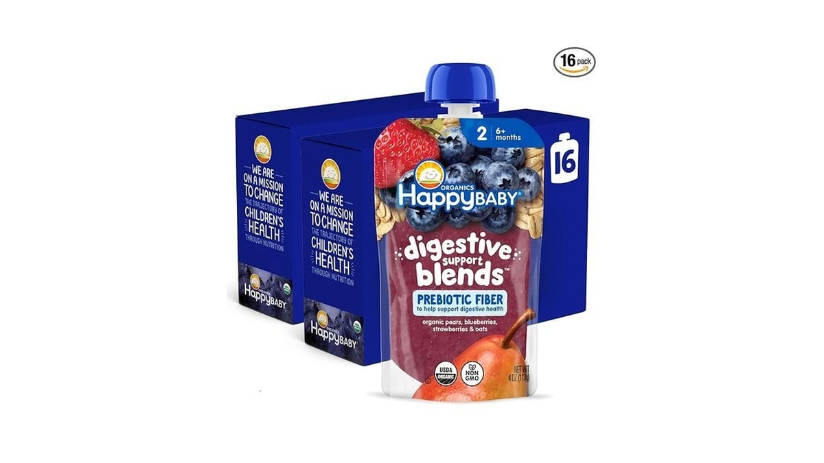 Happy Baby Digestive Support Blends, Organic Stage 2 Baby Food