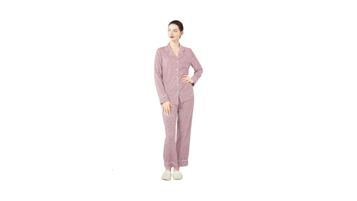 Dowesrobe Women's Pajama Set Long Sleeve Button Down Fashion Ladies