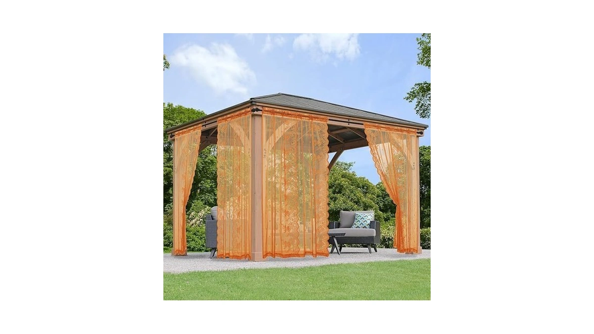 Kymrose Outdoor Sheer Curtains For Patio, Waterproof Rod Pocket Outside