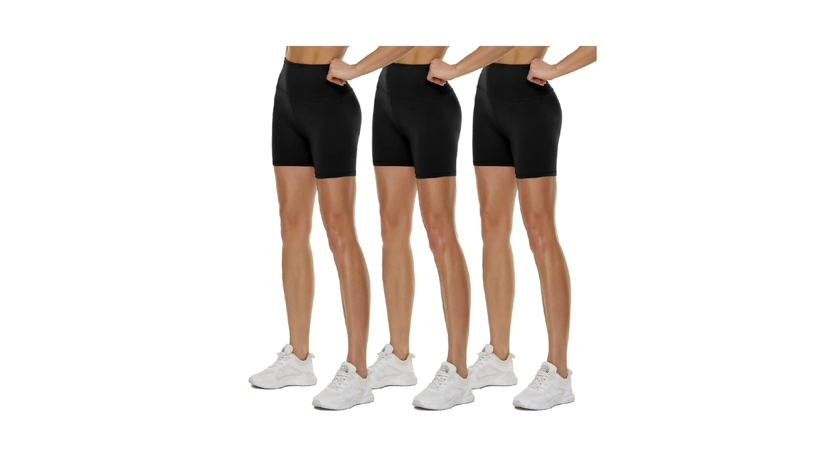 Qggqdd 3 Pack High Waisted Biker Shorts For Women –