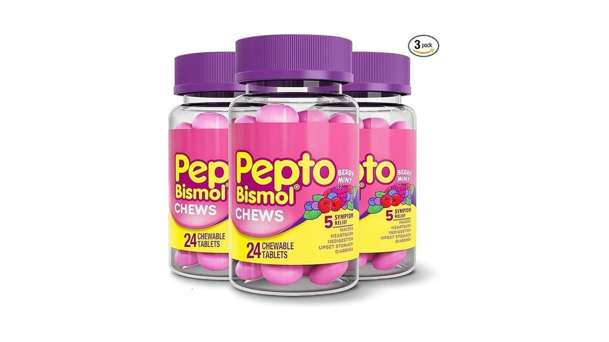Pepto Bismol Chews, Fast And Effective Digestive Relief From Nausea,