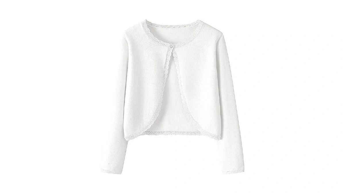 Yekaty Girls Long Sleeve Cardigan Sweater Kids Button Closure Knitted