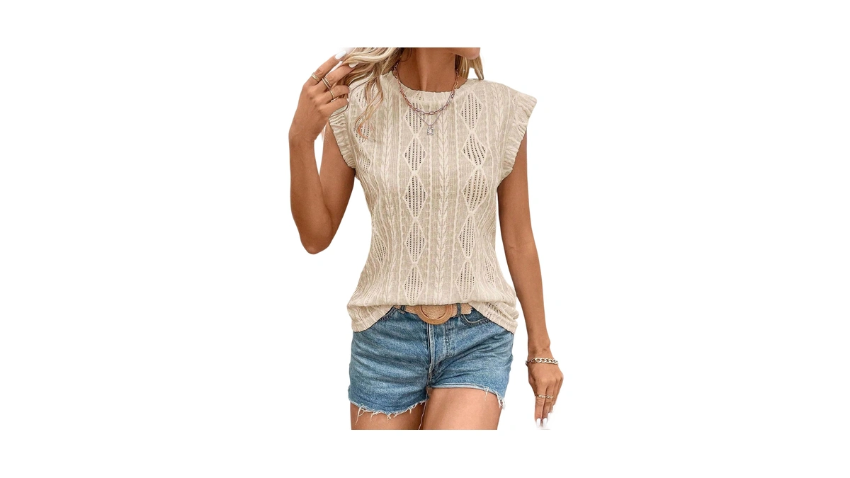 Shewin Spring Tops For Women Fashion Crewneck Short Sleeve Shirts
