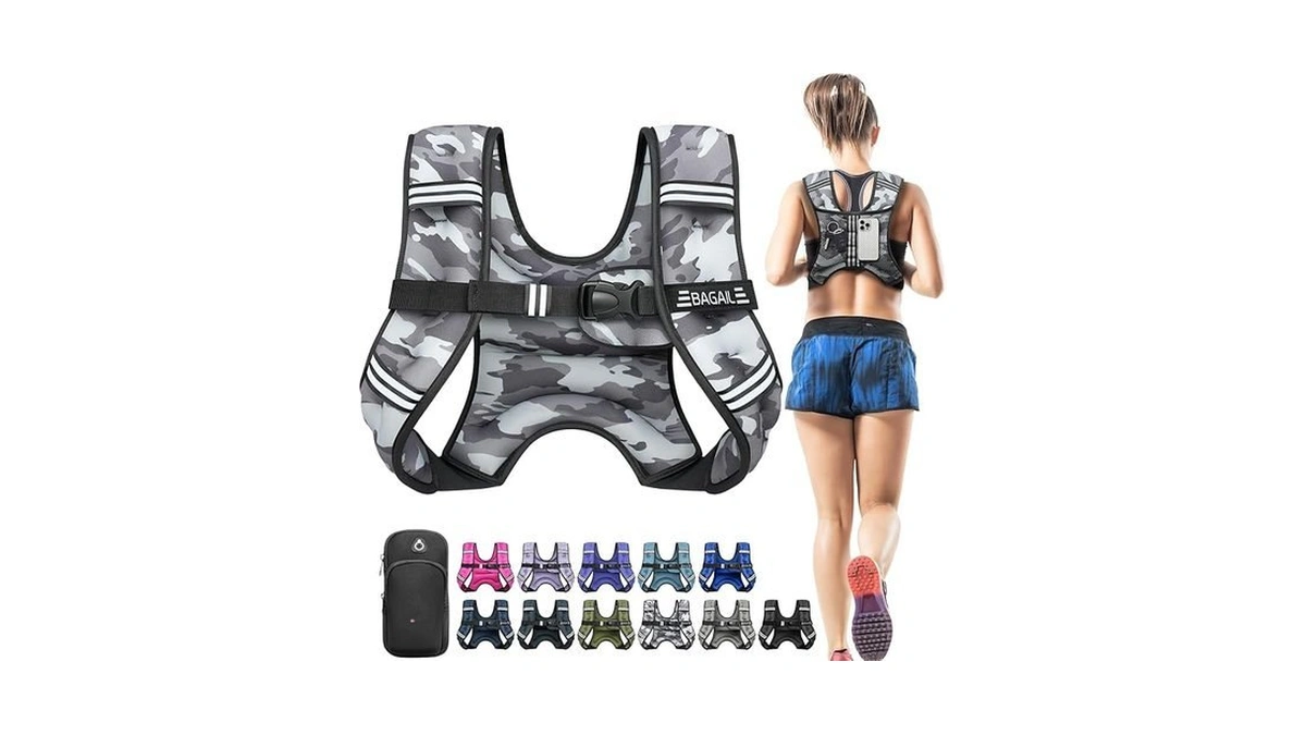 Bagail Comfort-fit Weighted Vest For Woman, Even Weight Distribution, Faster