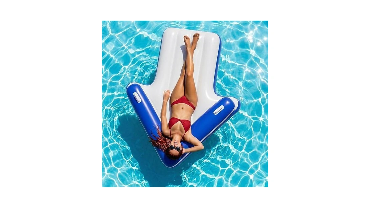 Funscape Inflatable Pool Floats For Adult, Floating Pool Lounger Tanning