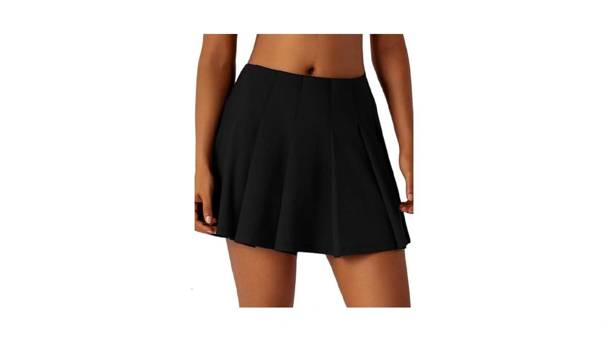 Leapstride Pleated Skirts For Women Black Tennis Skirts High Waisted