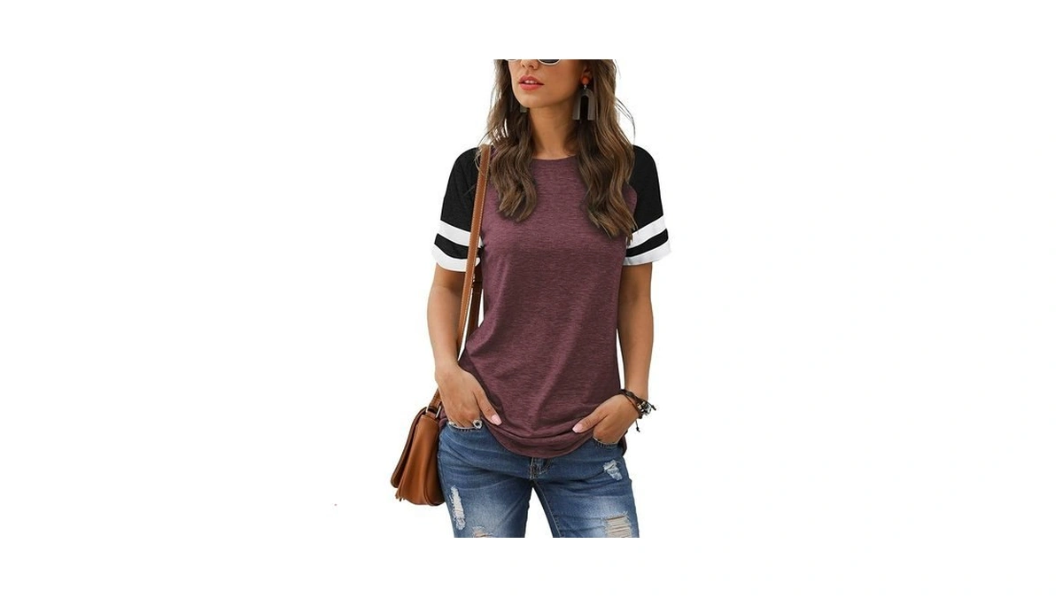 Adibosy Women Summer Casual Shirts: Short Sleeve Striped Tunic Tops