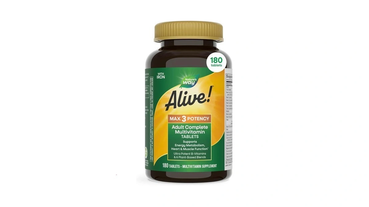Nature's Way Alive! Max3 Potency Daily Multivitamin With Iron, High