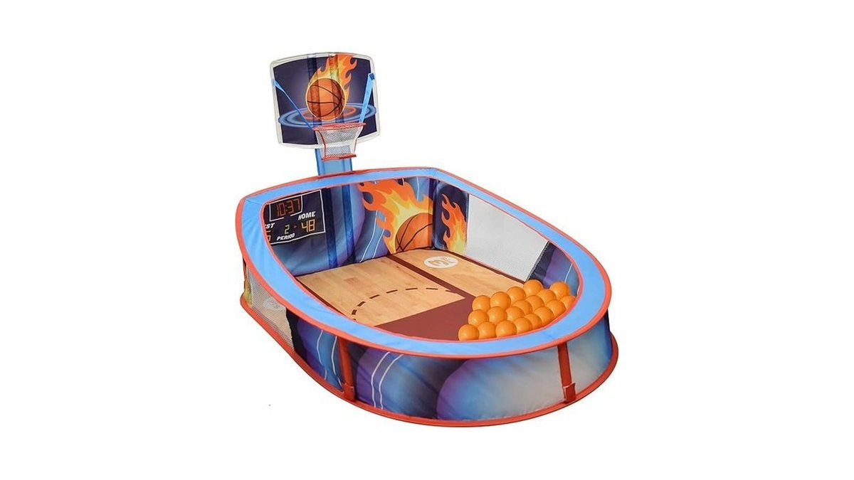 Large Basketball Sport Pop Up Ball Tent With Basketball Hoop