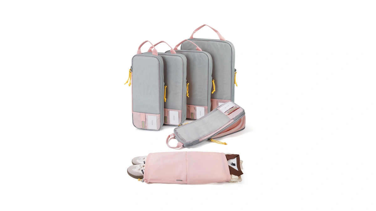 Bagsmart Compression Packing Cubes For Travel, Lightweight Luggage Organizer Bags,
