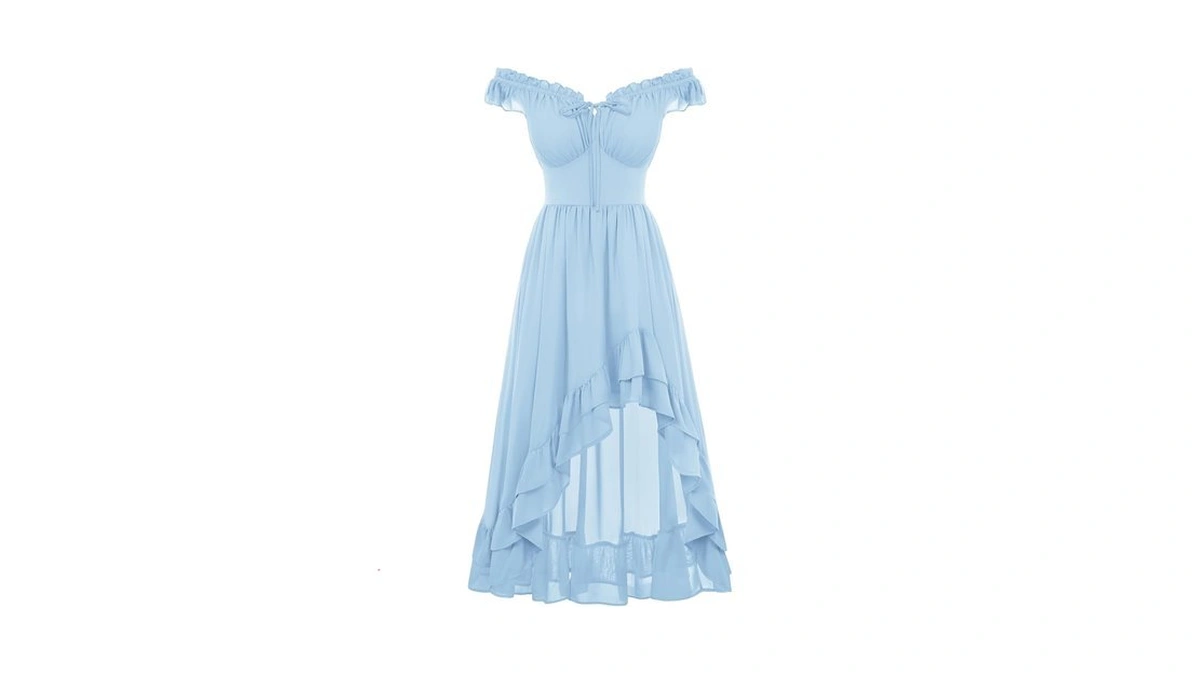 Scarlet Darkness Renaissance Corset Dress For Women Off Shoulder Flowy