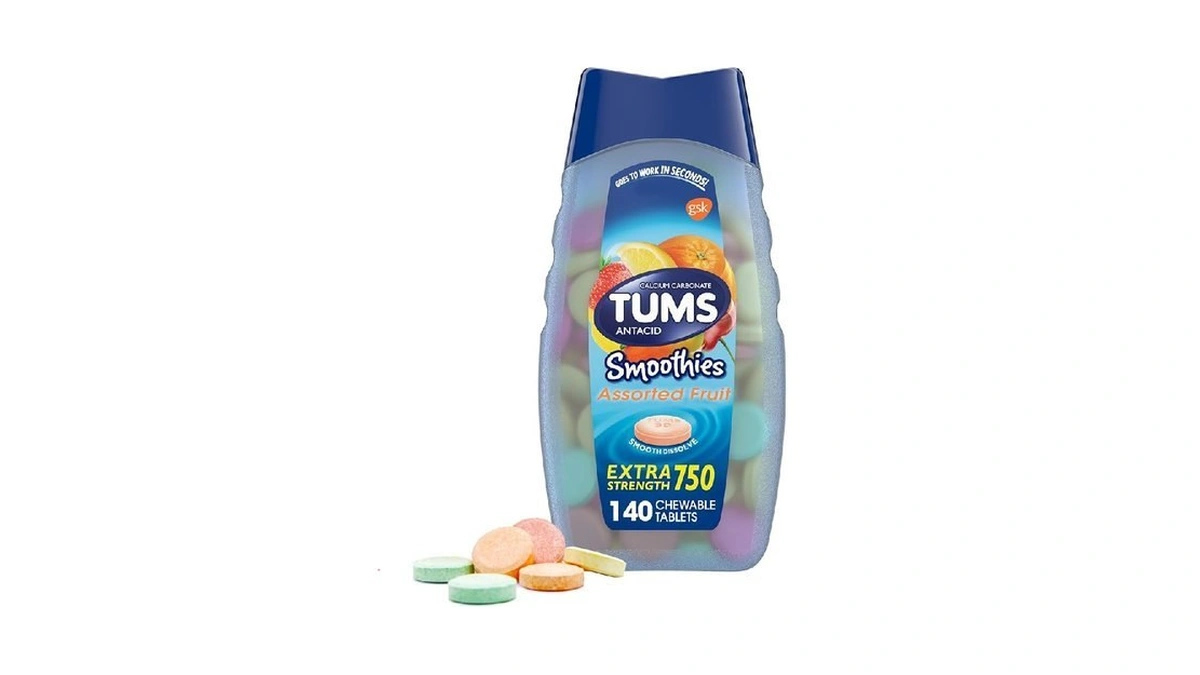 Tums Smoothies Extra Strength Antacid Chewable Tablets For Heartburn Relief,