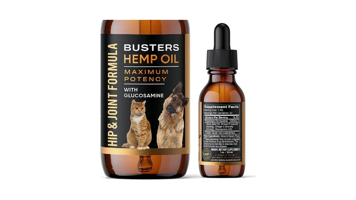 Busters Hip And Joint Hemp Oil Formula Enriched With Glucosamine,