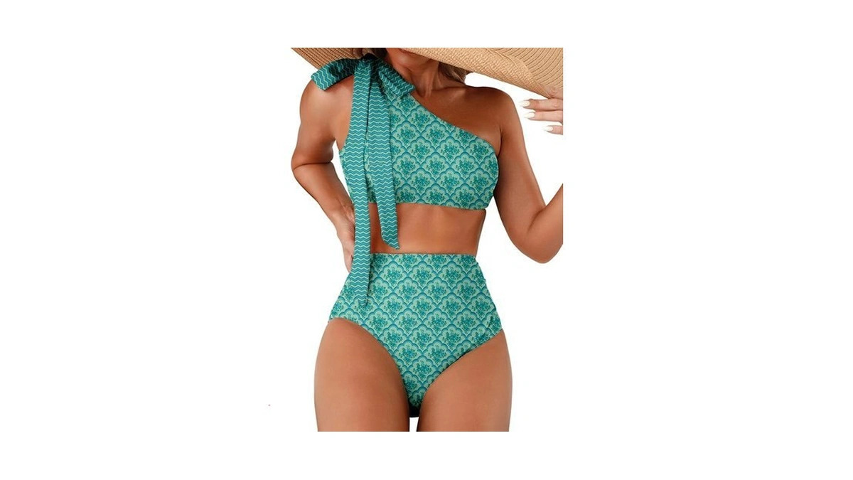 Herseas Women's 2 Piece Tie Shoulder Bikini Sets Double Dd