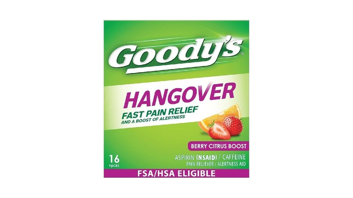 Goody's Hangover Relief Powder, Dual Action Fast Headache Pain Relief