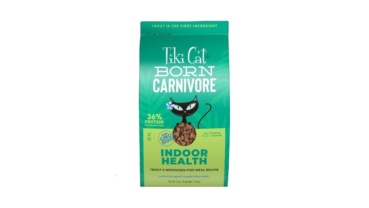 Tiki Cat Born Carnivore Indoor Health Dry Cat Food, Trout