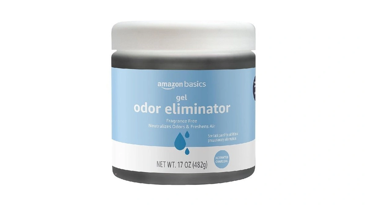 Amazon Basics Gel Odor Eliminator, Activated Charcoal, Fragrance Free, 17