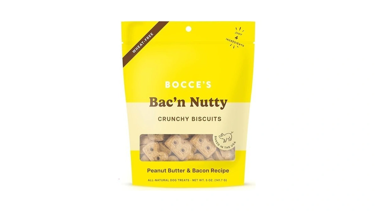 Bocce's Bakery Oven Baked Bac'n Nutty Treats For Dogs, Everyday