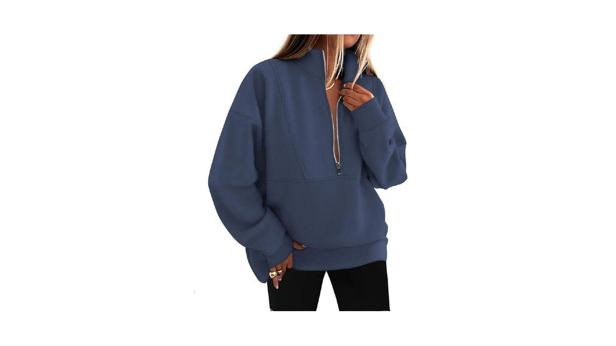 Kirundo Sweatshirt For Women 2026 Fall Half Zip Pullover Oversized