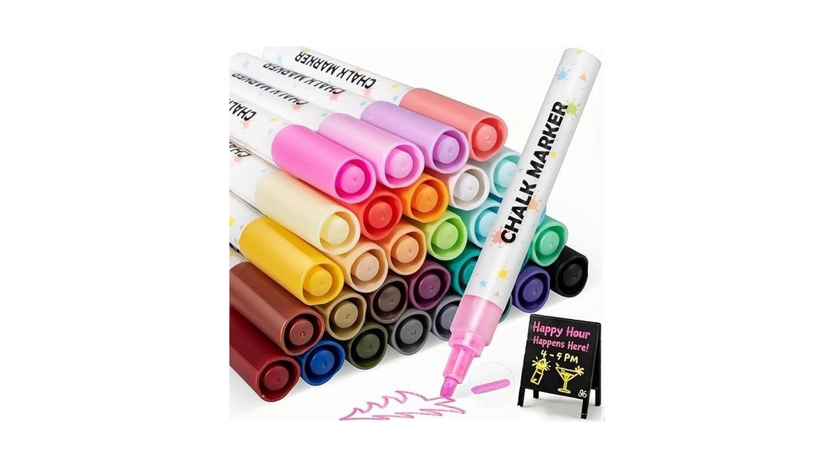 Botkc Chalk Markers - 30 Washable Liquid Chalk Markers For