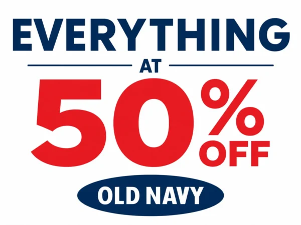 oldnavy 50% off everything
