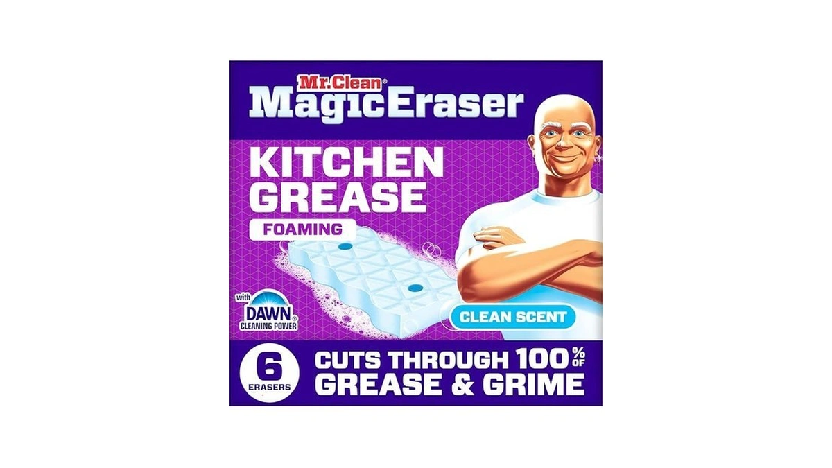 Mr. Clean Magic Eraser Foaming Sponge, Kitchen Grease Eraser, Dawn