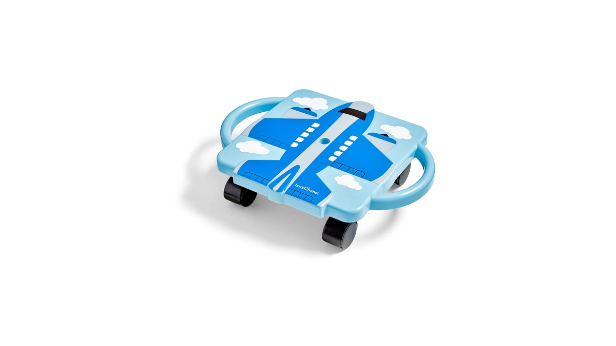 Hand2mind Blue Plane Glider Scooter Board, Floor Scooter Board, Gross