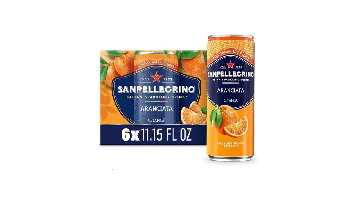 Sanpellegrino Italian Sparkling Drink Aranciata, Sparkling Orange Beverage, 6 Pack