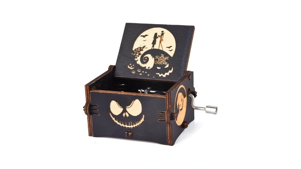 Aokely Before Christmas Music Box,engraving Nightmare Musical Box Melody Plays