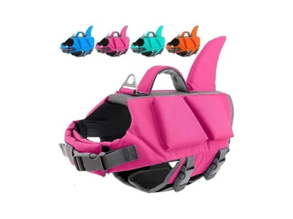 Fragralley Shark Fin Dog Life Jacket With Extra Foam, High