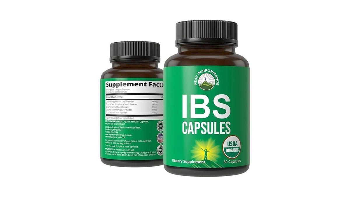 Usda Organic Ibs Capsules For Relief, Ingestion, Bloating, Gas -