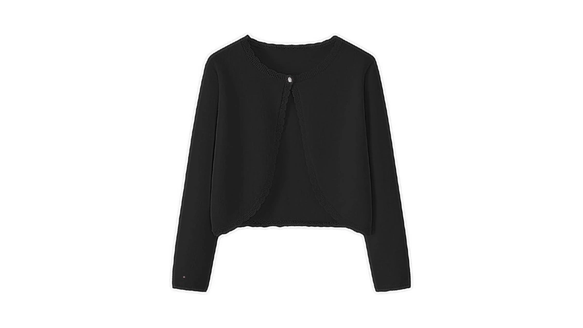 Yekaty Black Cardigan For Girls Sweaters 10-12 Button Down Kids