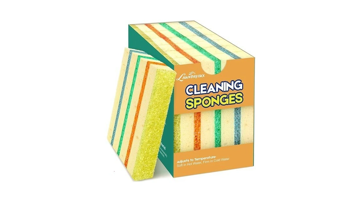 Laundrylux 12 Pack Scrub Sponge - Temperature-responsive - 50% More