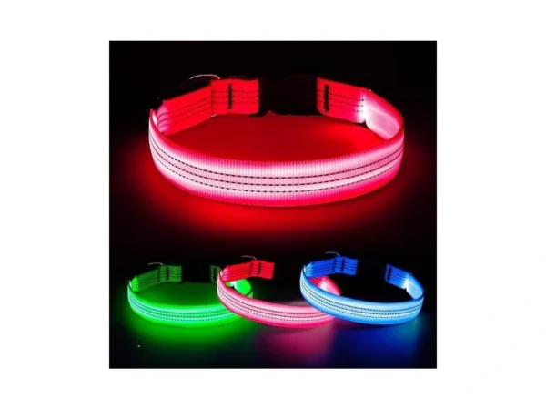 Domiglow Light Up Dog Collar, Usb Rechargeable Reflective Led Pet