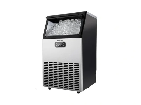 Euhomy Commercial Ice Maker Machine, 100lbs/24h Stainless Steel Under Counter
