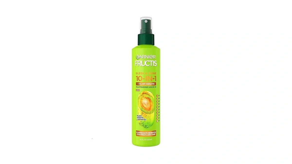 Garnier Fructis Sleek & Shine 10-in-1 For Frizzy, Dry Hair,
