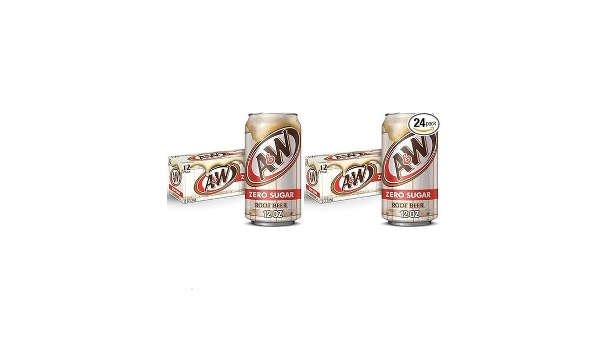 A&w Zero Sugar Root Beer Soda, 12 Fl. Oz. Cans,