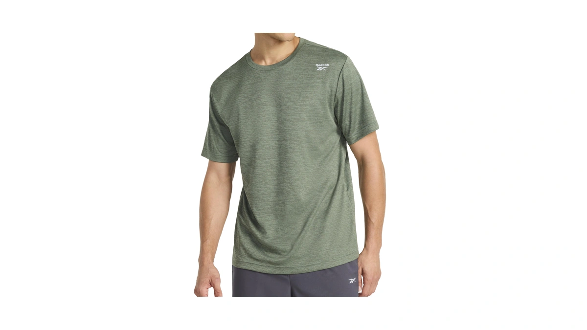 Reebok Men’s Compass Short Sleeve Crewneck T-shirt, Standard Fit, Lightweight