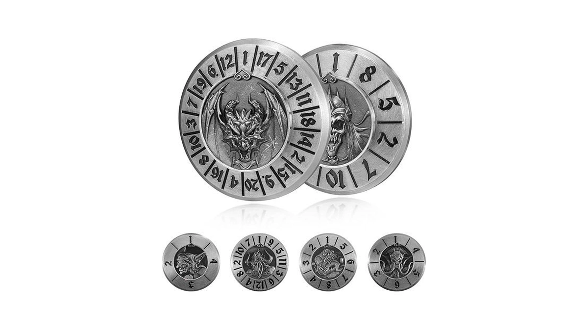 Marsguard Dnd Spinner Dice Set 6 Pcs, Metal Role Playing