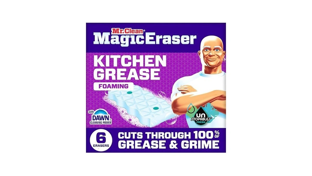 Mr. Clean Magic Eraser Foaming Sponge, Kitchen Grease Eraser, Dawn
