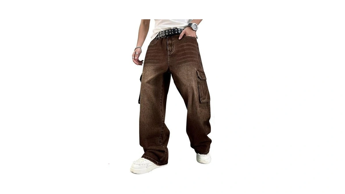 Hungson Mens Baggy Cargo Jeans For Men Women Y2k Skater