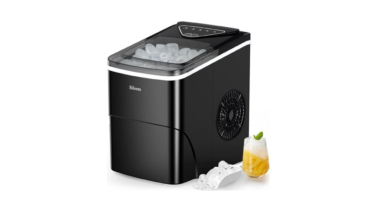 Silonn Ice Makers Countertop - Auto-cleaning Portable Ice Maker Machine,