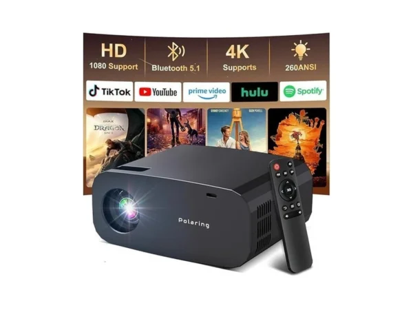 Mini Projector With Wifi And Bluetooth,4k 1080p Support Portable Projector,built-in