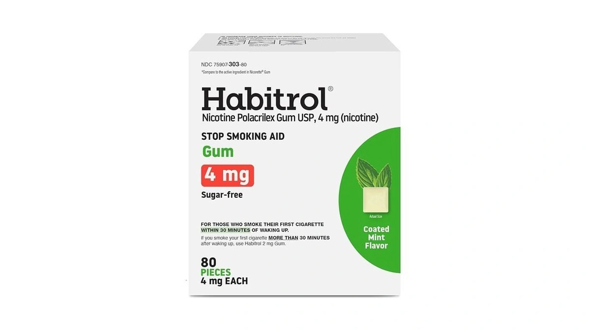 Habitrol Nicotine Gum - 4 Mg, Mint Flavor, 80 Count