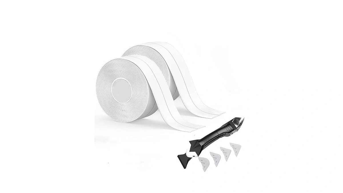 White Caulk Tape Waterproof Self Adhesive, Caulking Tape, Sealer Strip