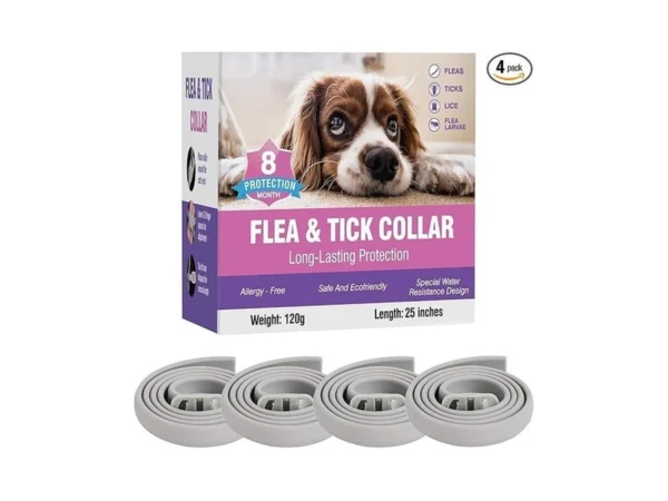 Flea Collar For Dogs 4 Pack 8 Months Long-term Protection