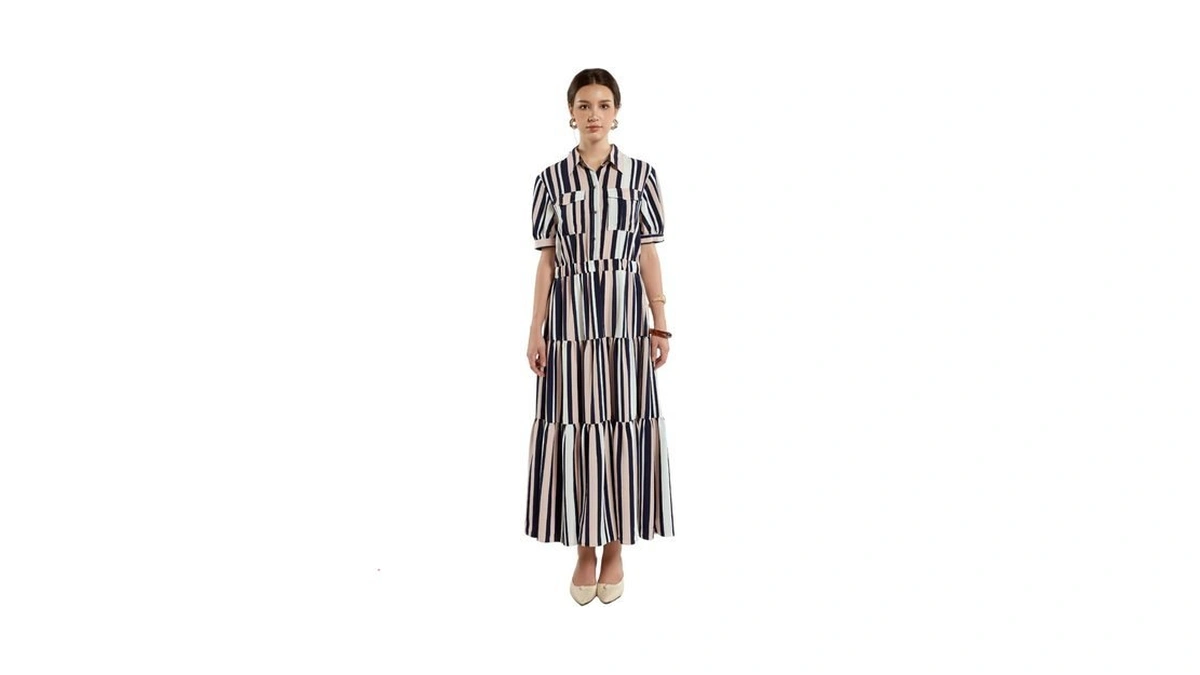 Sixdo Chiffon Flared Dress For Women, Long Maxi Dress, Womens